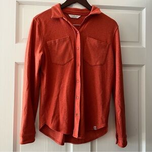 Alpine Design Orange Fleece Button Up Shirt Size Small